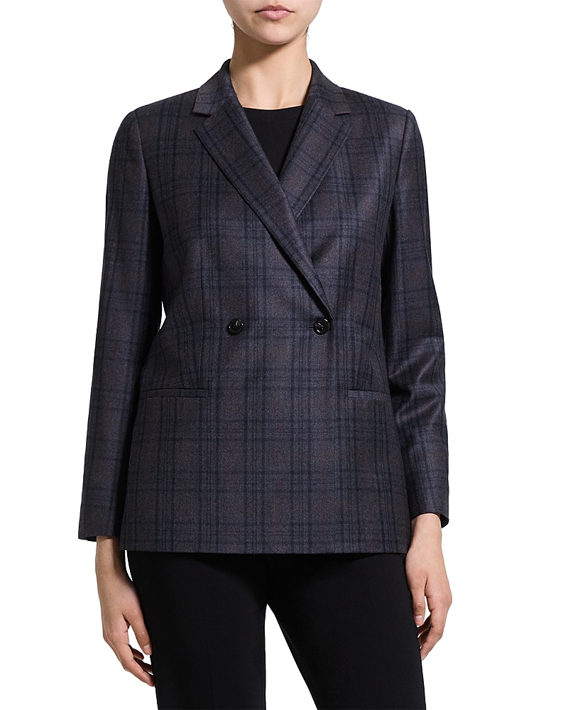Theory Double Breasted Wool Blazer