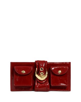Patent Leather Buckle Clutch