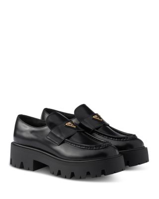  Women's Brushed Leather Loafers