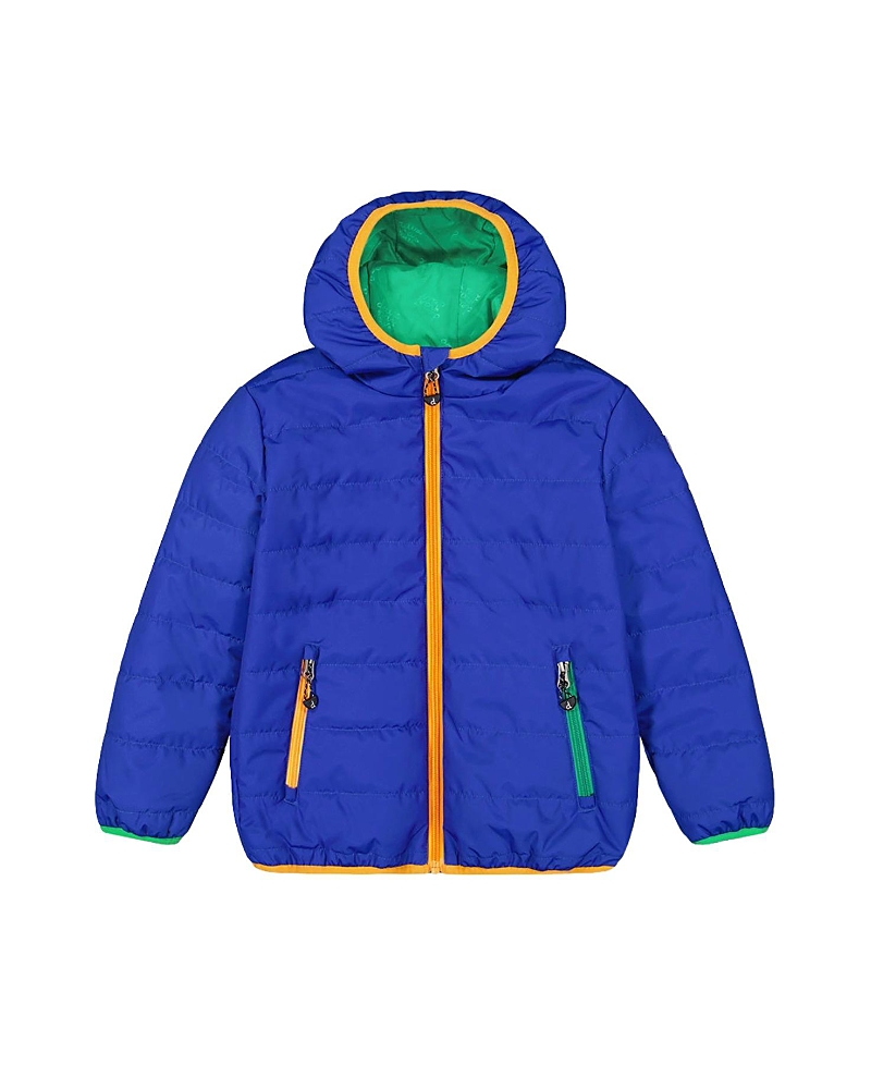 Deux par Deux Boys' Quilted Hooded Zip Pocket Mid-Season Jacket - Little Kid