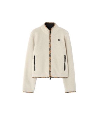 Cropped Wool Cashmere Blend Fleece Jacket - thumbnail 4