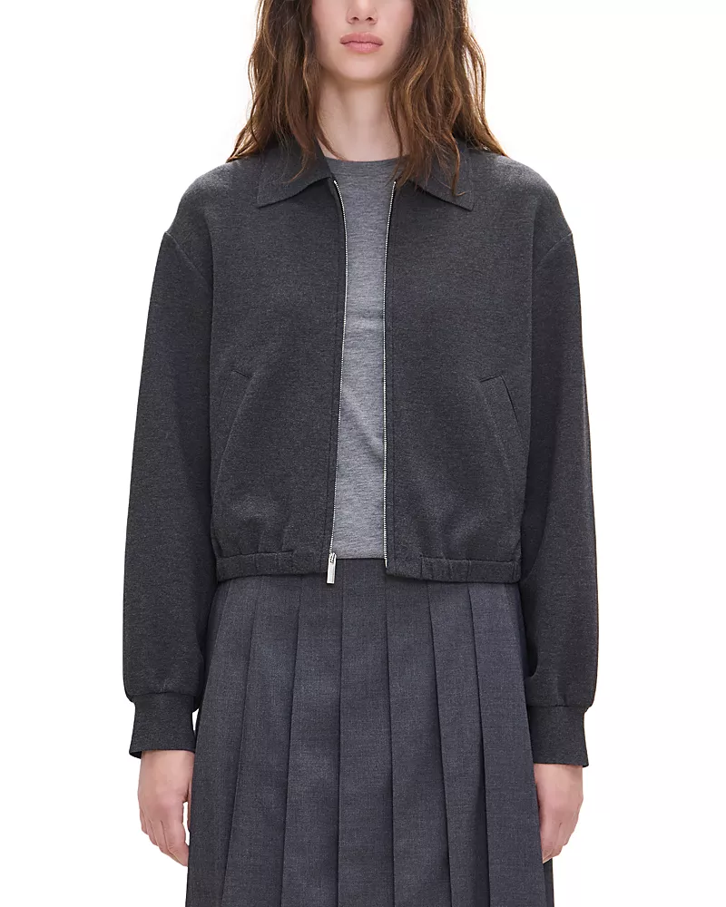 Theory Knit Blouson Zip Jacket