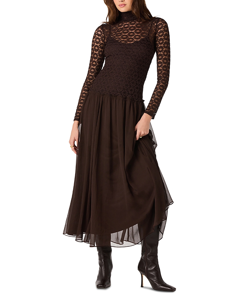 Astr the Label Camila Mixed Media Maxi Dress