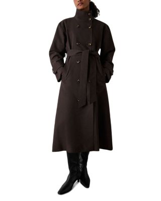 Funnel Neck Trench Coat 