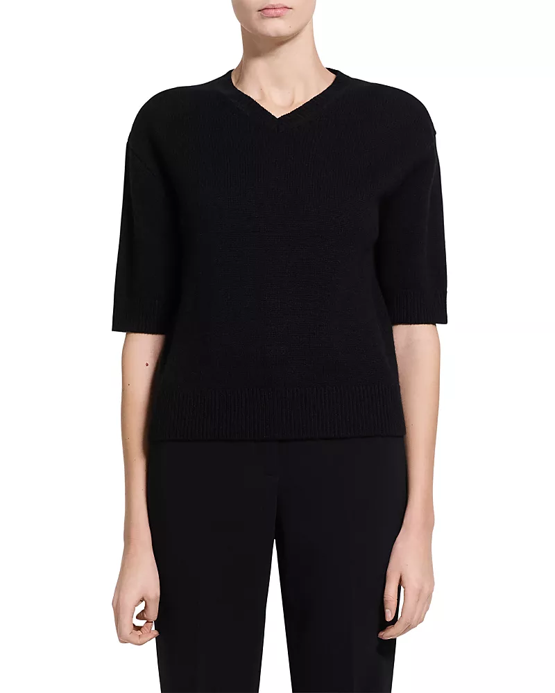 Theory Crop V Cashmere Tee