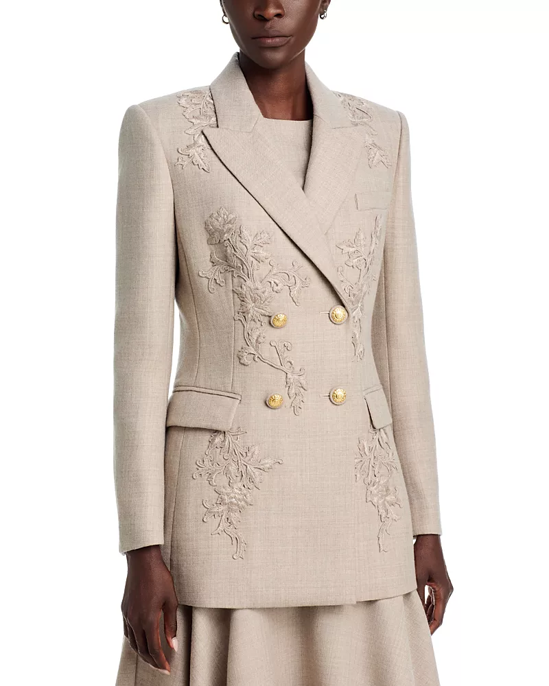 Kobi Halperin Violet Embroidered Wool Jacket
