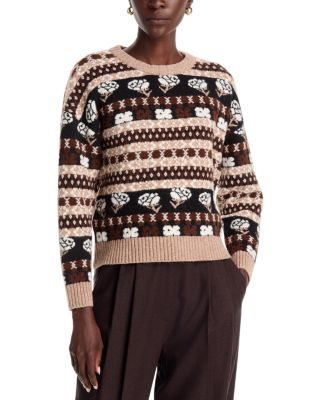 Floral Fair Isle Crewneck Sweater