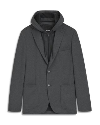 C-Hanry Wool Drawstring Hood Sport Coat