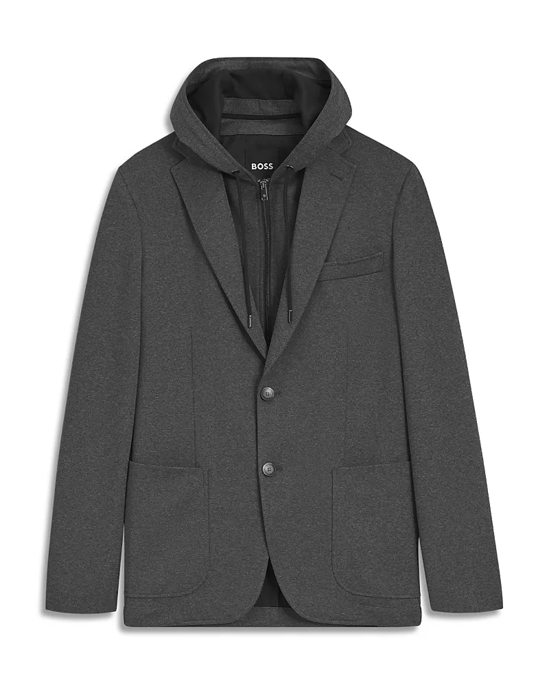 Boss C-Hanry Wool Drawstring Hood Sport Coat