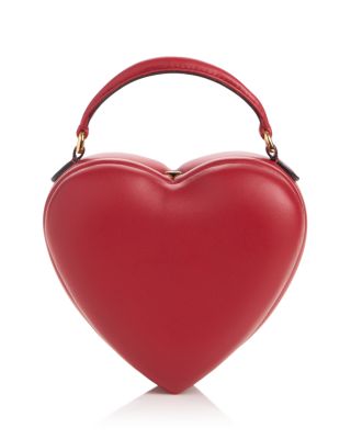 Heart Leather Top Handle Bag