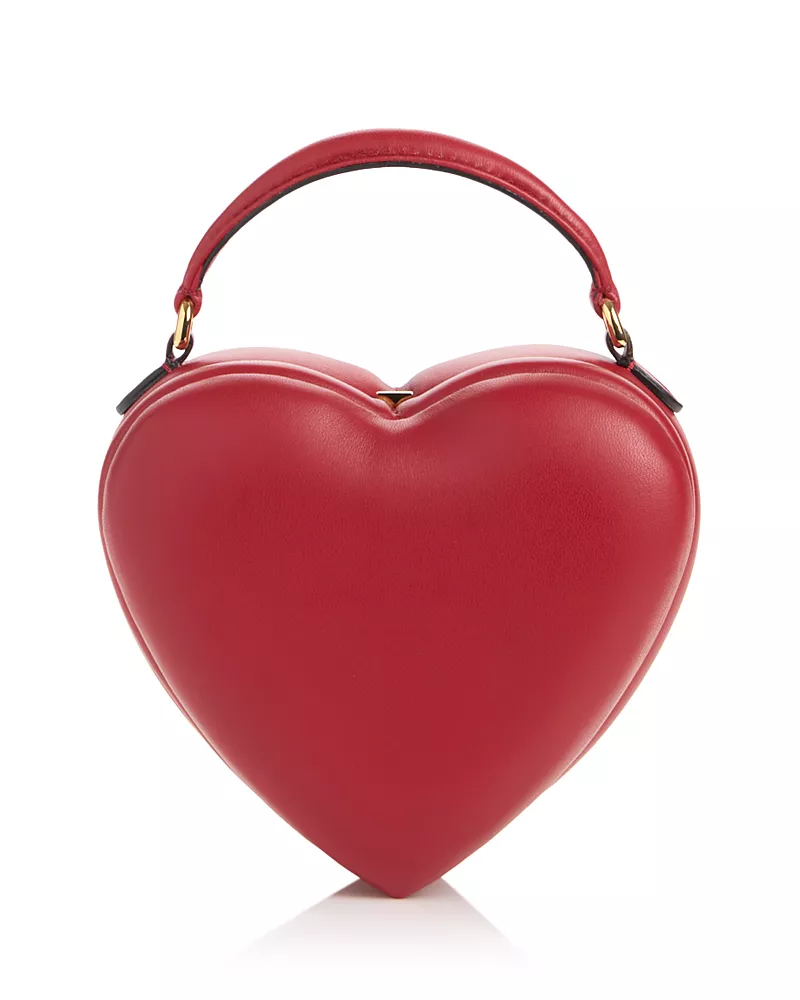 Moschino Heart Leather Top Handle Bag