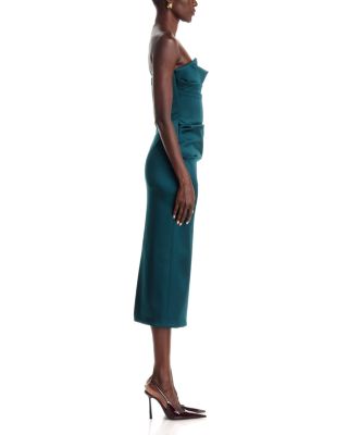 Voca Strapless Satin Dress - thumbnail 5
