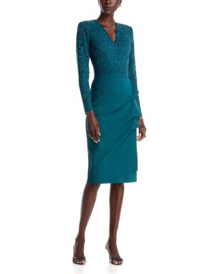 Maode Lace Bodice V Neck Dress