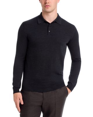 Flex Wool Blend Three Button Polo Sweater
