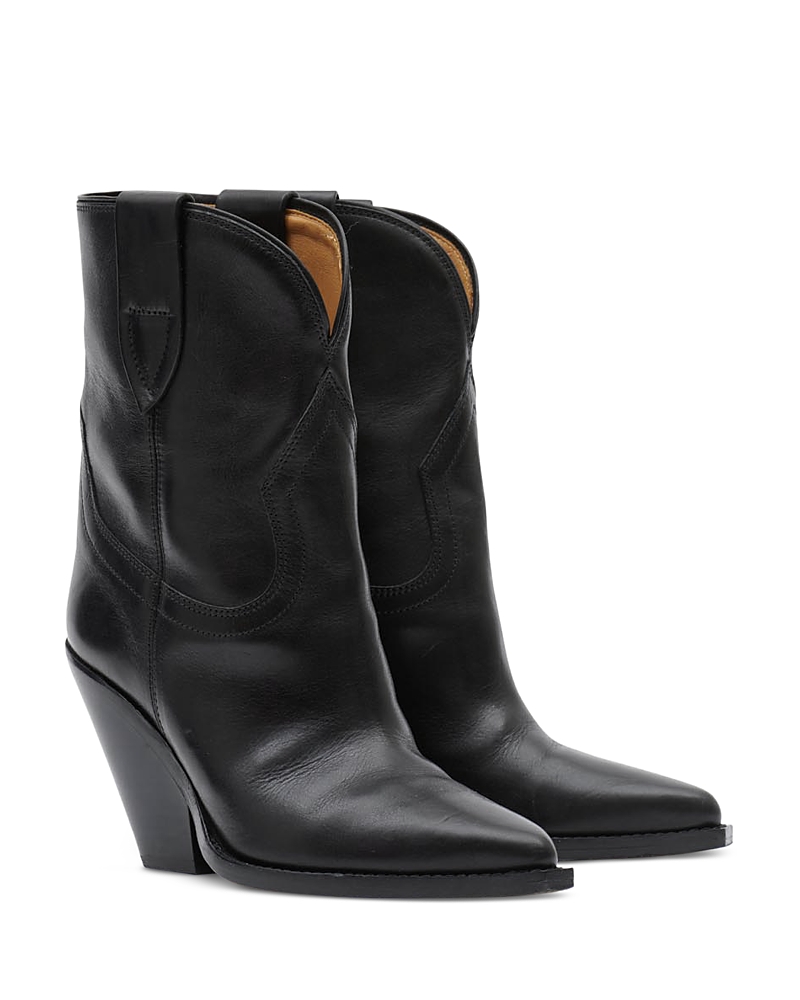 Isabel Marant Womens' Leyane Heeled Western Ankle Boots