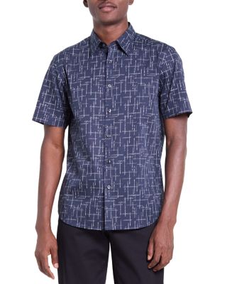 Irving Etched Grid Short Sleeve Shirt