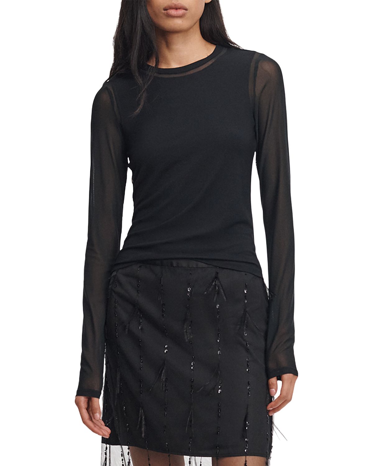 rag & bone Luca Shadow Long Sleeve Tee