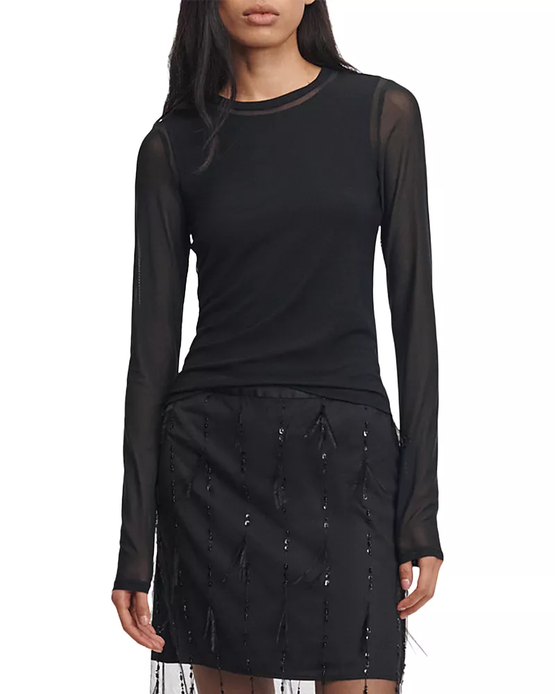 rag & bone Luca Shadow Long Sleeve Tee