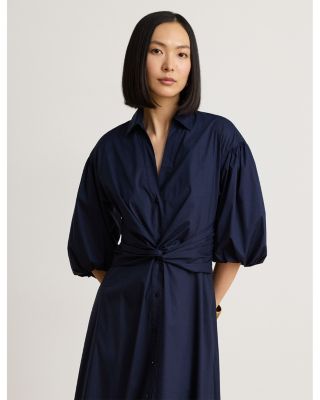 Bubble Sleeve Twist Front Shirtdress - thumbnail 3