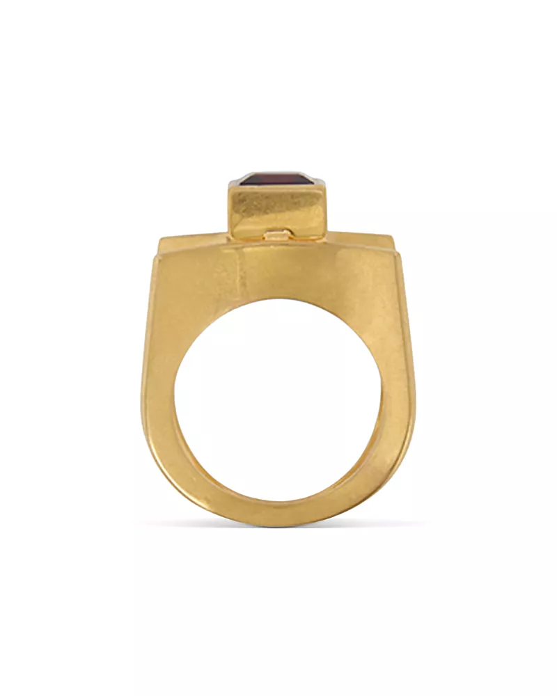 Jil Sander Garnet Cocktail Ring