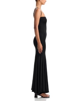 dress jersey for muse Aya Zory Mermaid Hem Stretch Maxi - Black muse jersey style