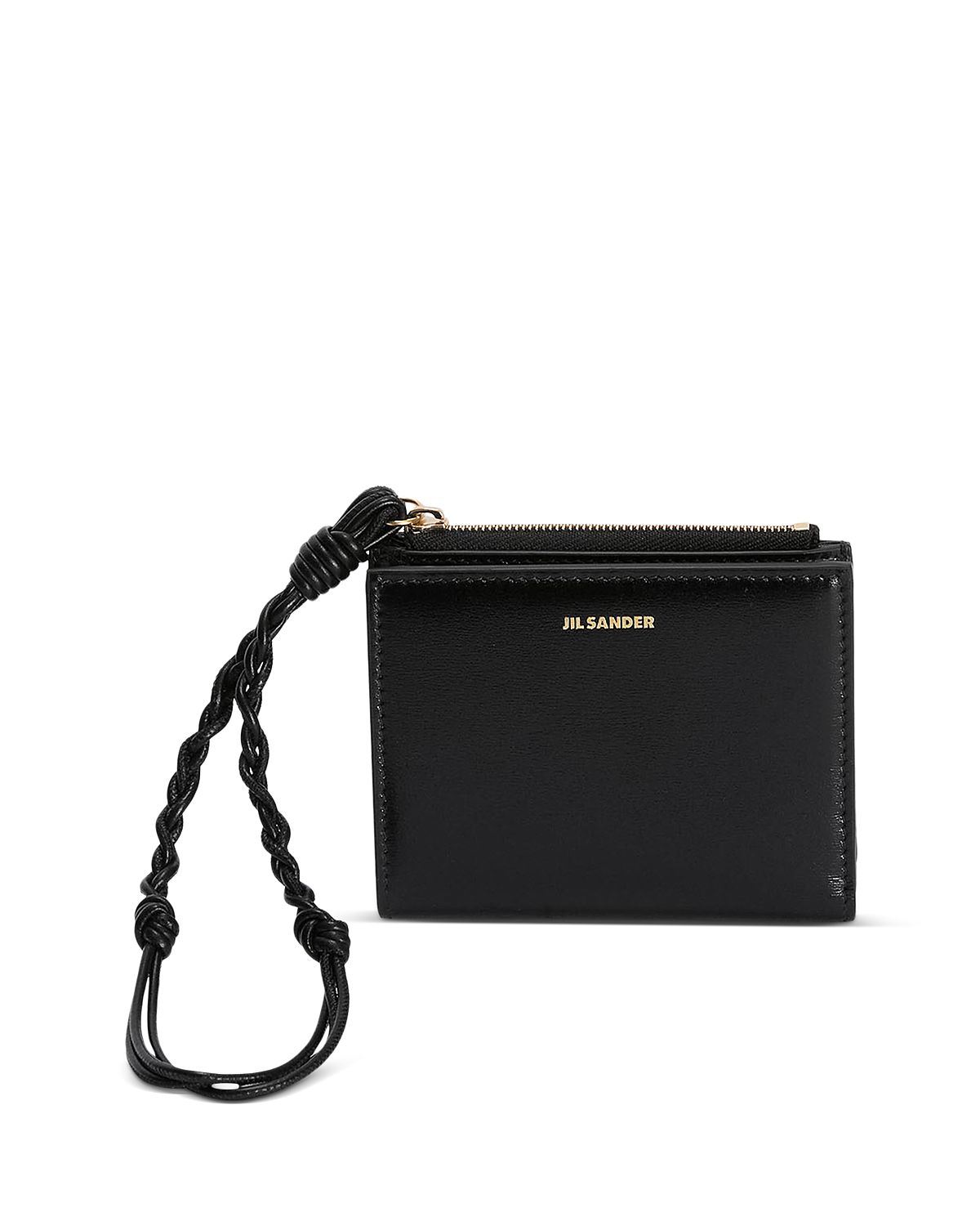 Jil Sander Tangle Mini Leather Wristlet Wallet