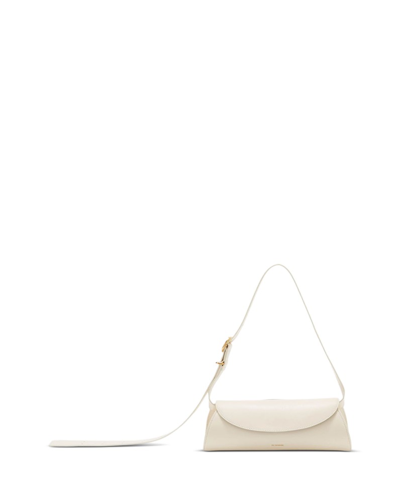 Jil Sander Cannolo Small Leather Shoulder Bag in Seashell