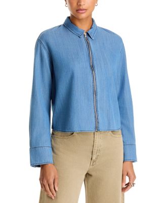 Cotton Zip Front Shirt