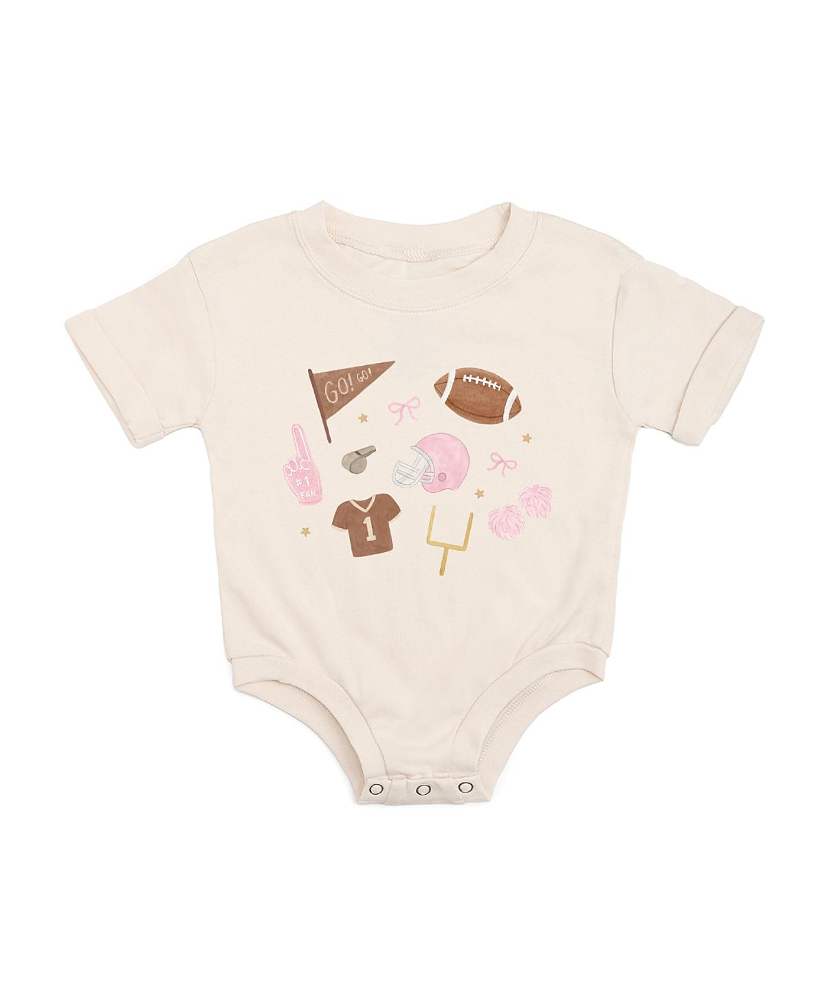 Sweet Wink Girls' Game Day Icon Short Sleeve Romper - Baby