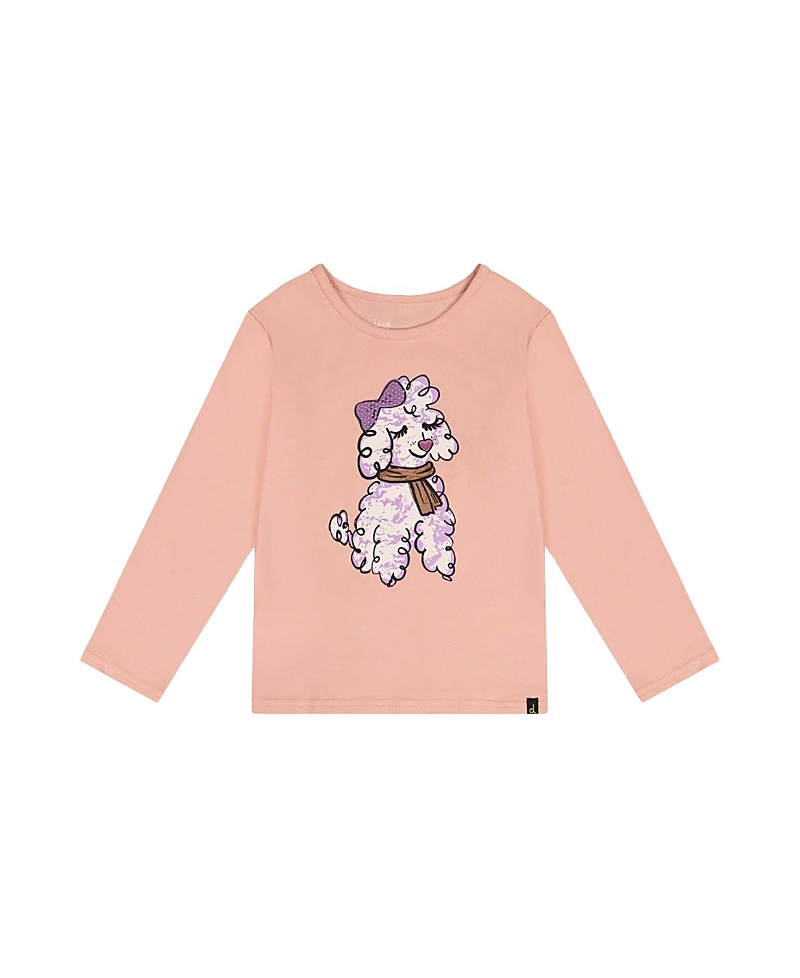 Deux par Deux Girls' Organic Cotton Shiny Nose Long Sleeve T-Shirt - Little Kid