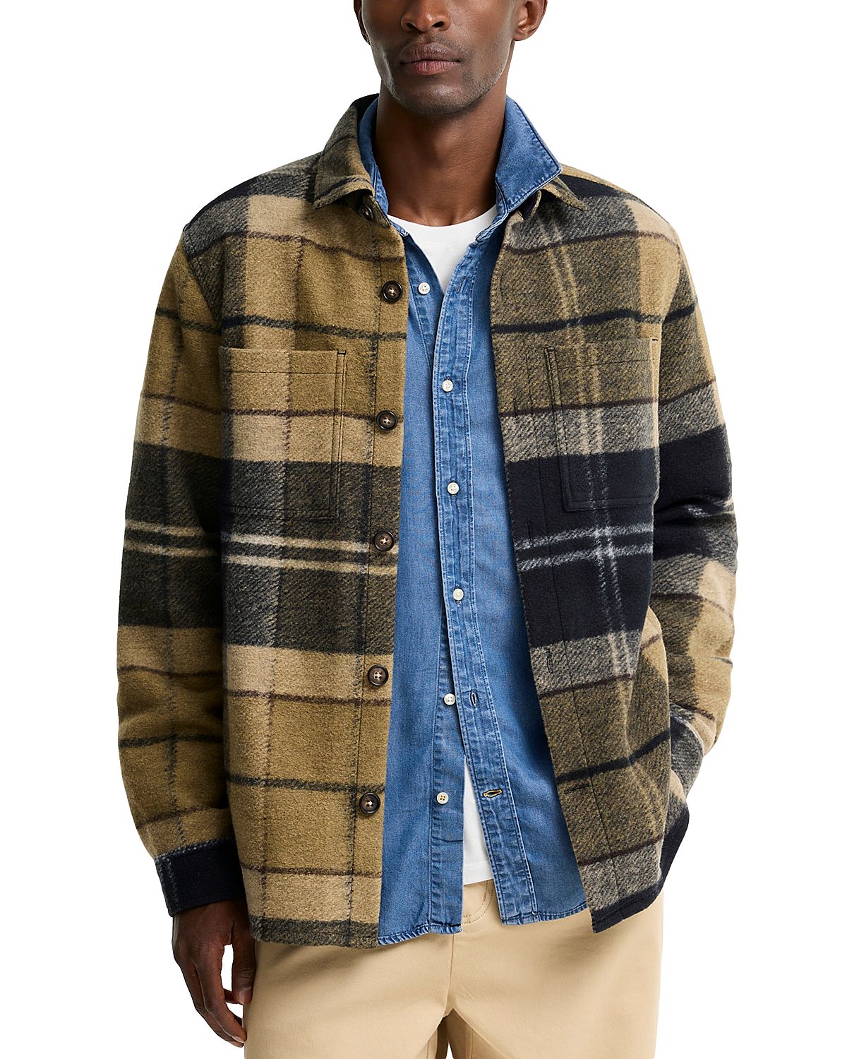 Barbour Woodlane Birchwood Plaid Button Overshirt
