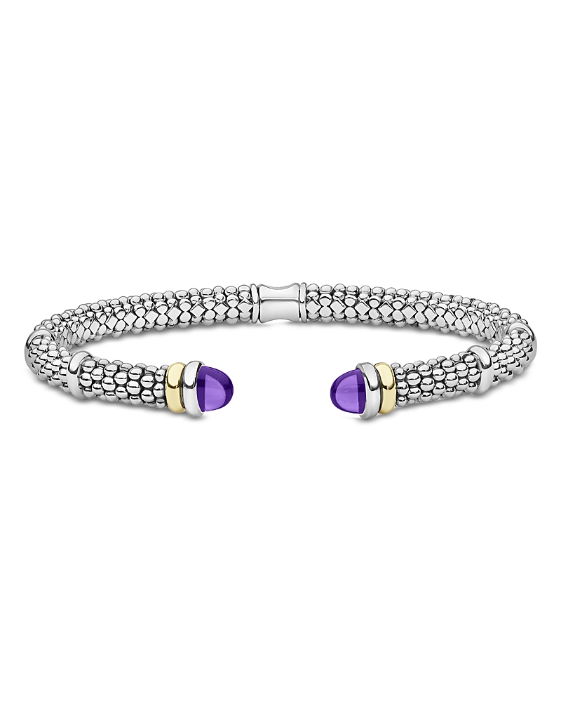 Lagos 18K Yellow Gold & Sterling Silver Gemstone Versa Torque Bracelet · 7 inches