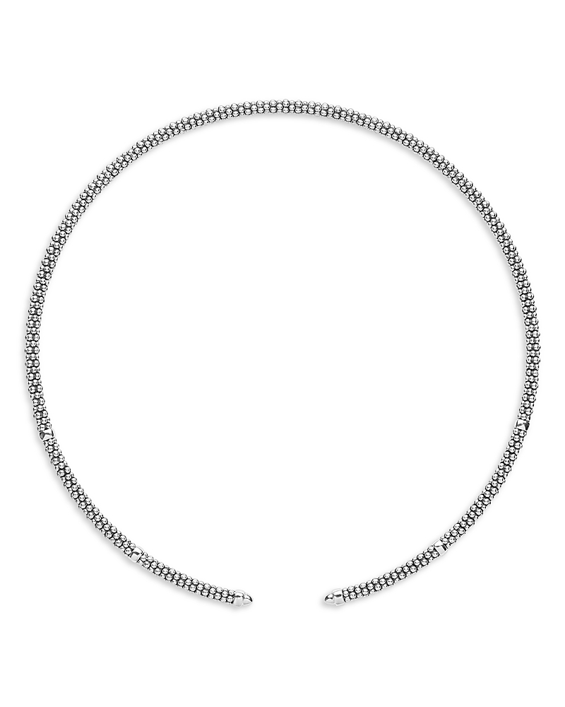 Lagos Sterling Silver Signature Caviar Beaded Mini Versa Collar Necklace, 16