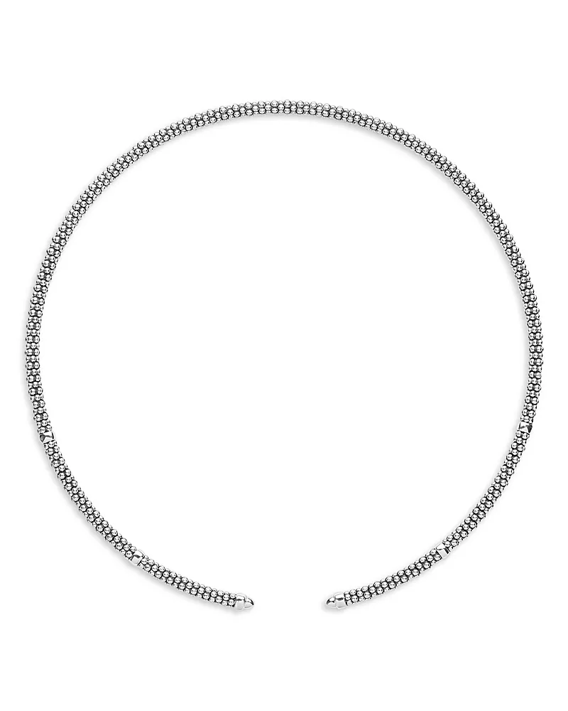 Lagos Sterling Silver Signature Caviar Beaded Mini Versa Collar Necklace, 16