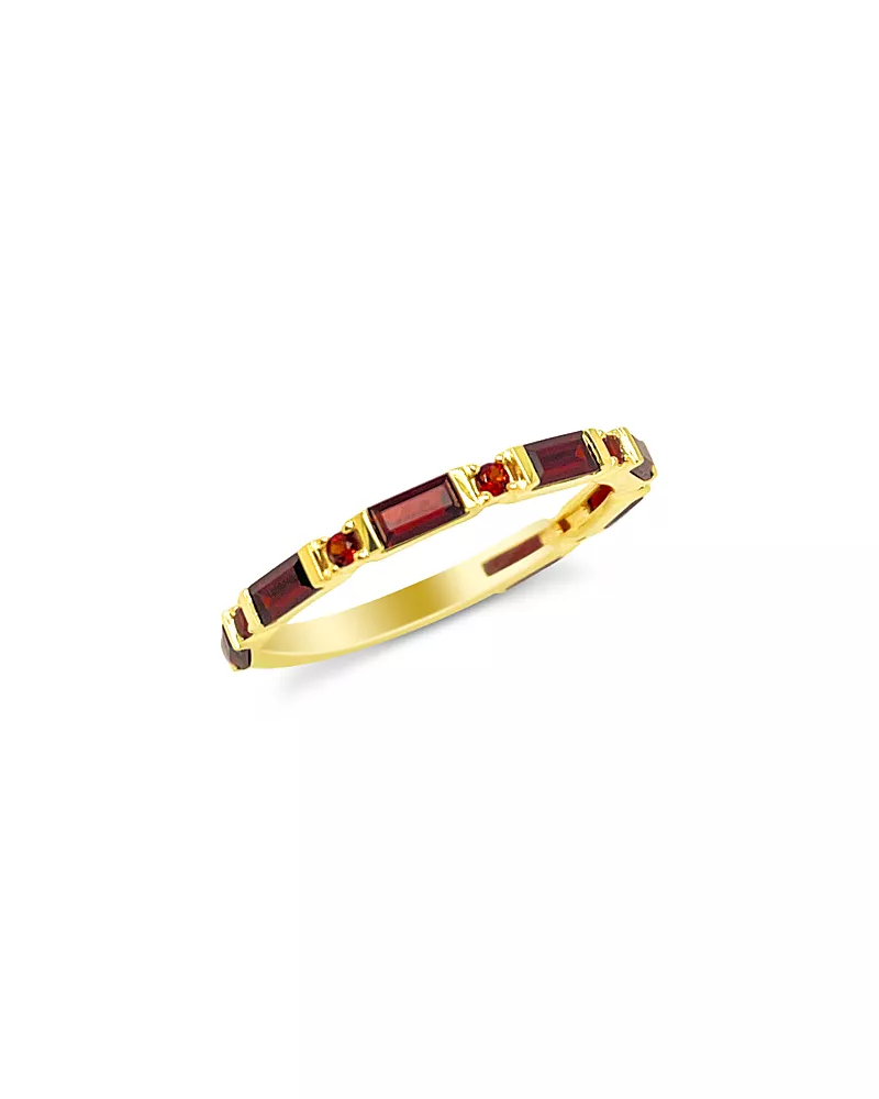 Meira T 14K Yellow Gold Garnet Band