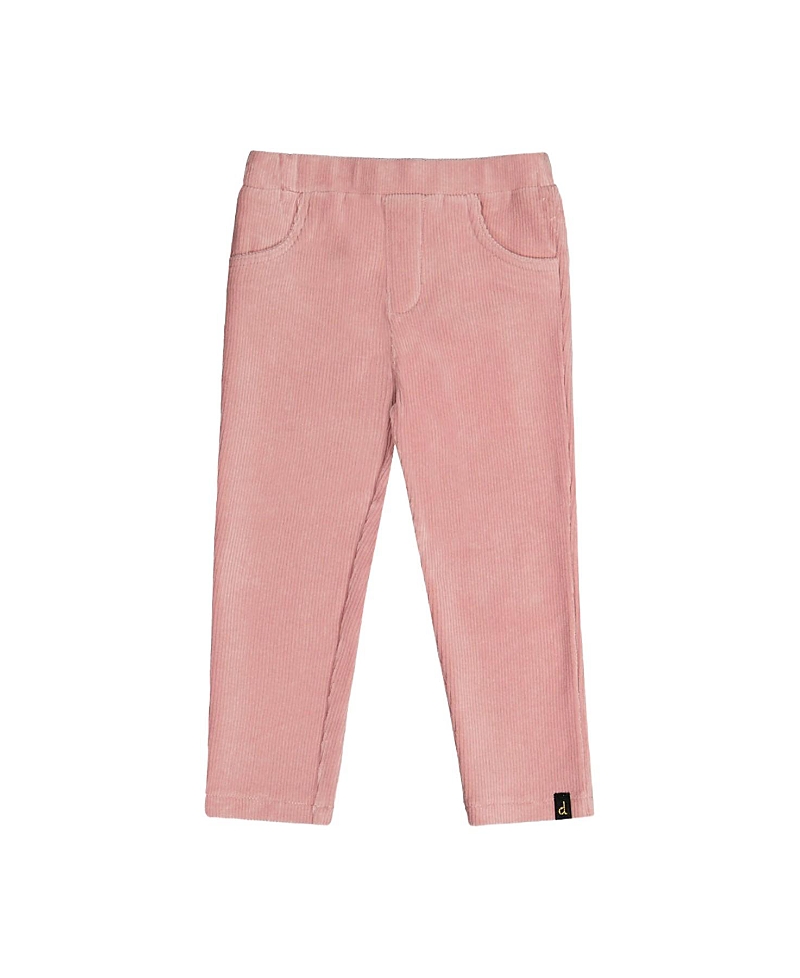 Deux par Deux Girls' Stretch Velour Heart Pocket Elastic Waist Treggings - Little Kid