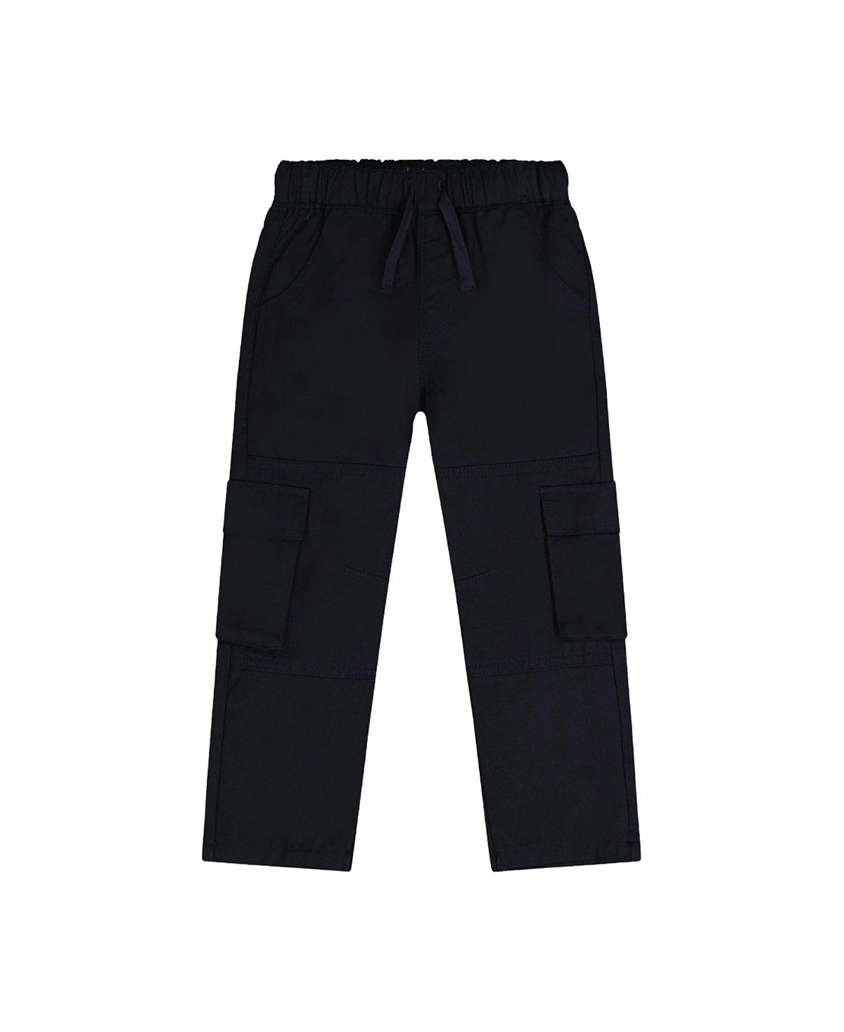 Deux par Deux Boys' Twill Cargo Pocket Elastic Drawstring Waist Pants - Baby