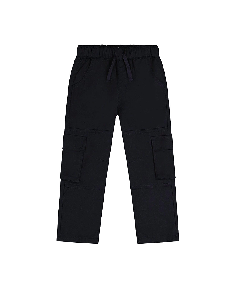 Deux par Deux Boys' Twill Cargo Pocket Elastic Drawstring Waist Pants - Baby