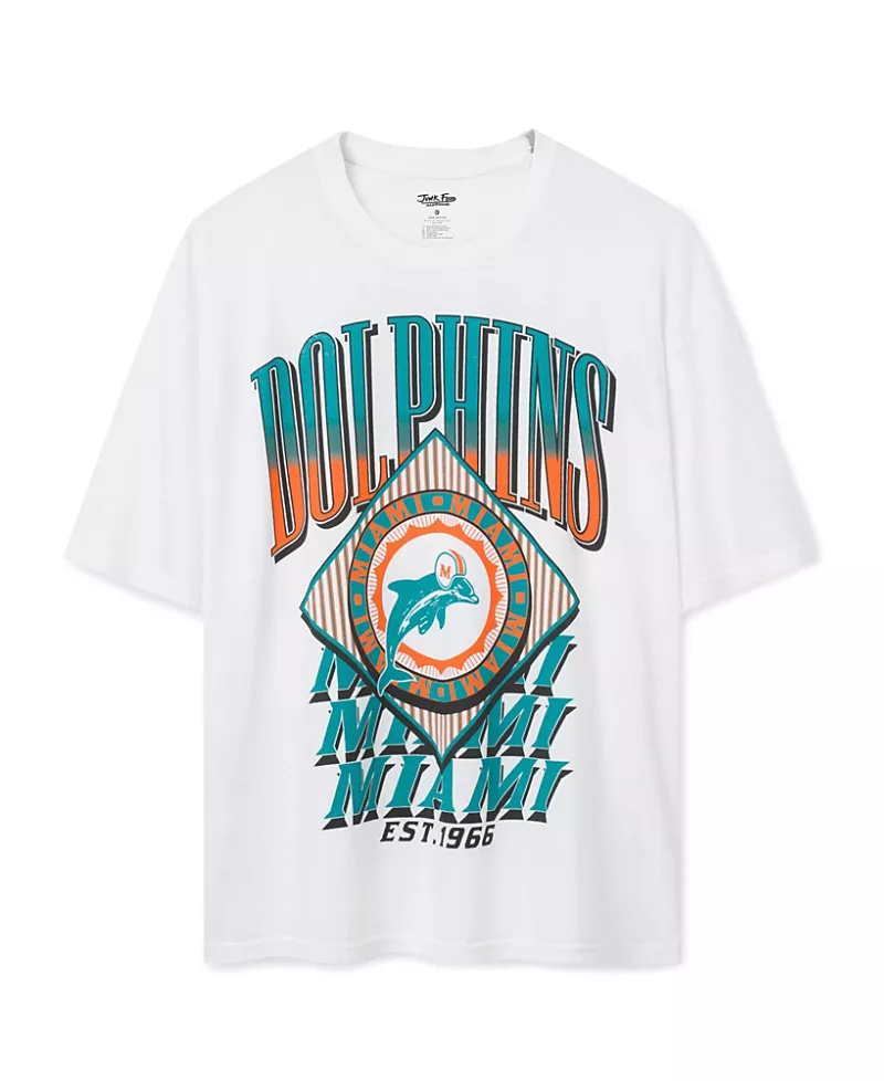 Junk Food Clothing Women's Miami Dolphins Oversized Tee