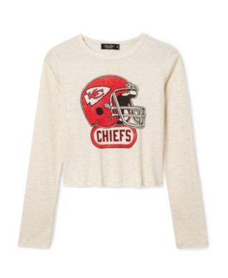 Junk Food Clothing Women's Kansas City Chiefs Helmet Crop Thermal