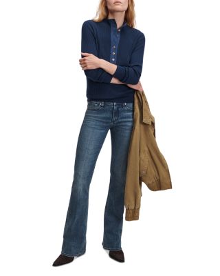 Kinsley Low Rise Cotton Stretch Full Bootcut Jeans in Sadie - thumbnail 2