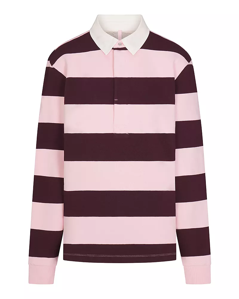 Skims Boyfriend Fleece Rugby Polo Shirt