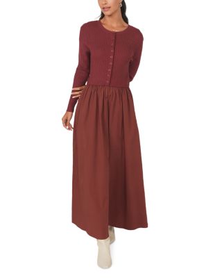 Mixed Media Maxi Dress - thumbnail 8