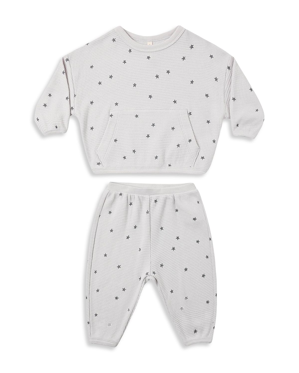 Quincy Mae Boys' Waffle Star Print Slouch Top & Pants Set - Baby