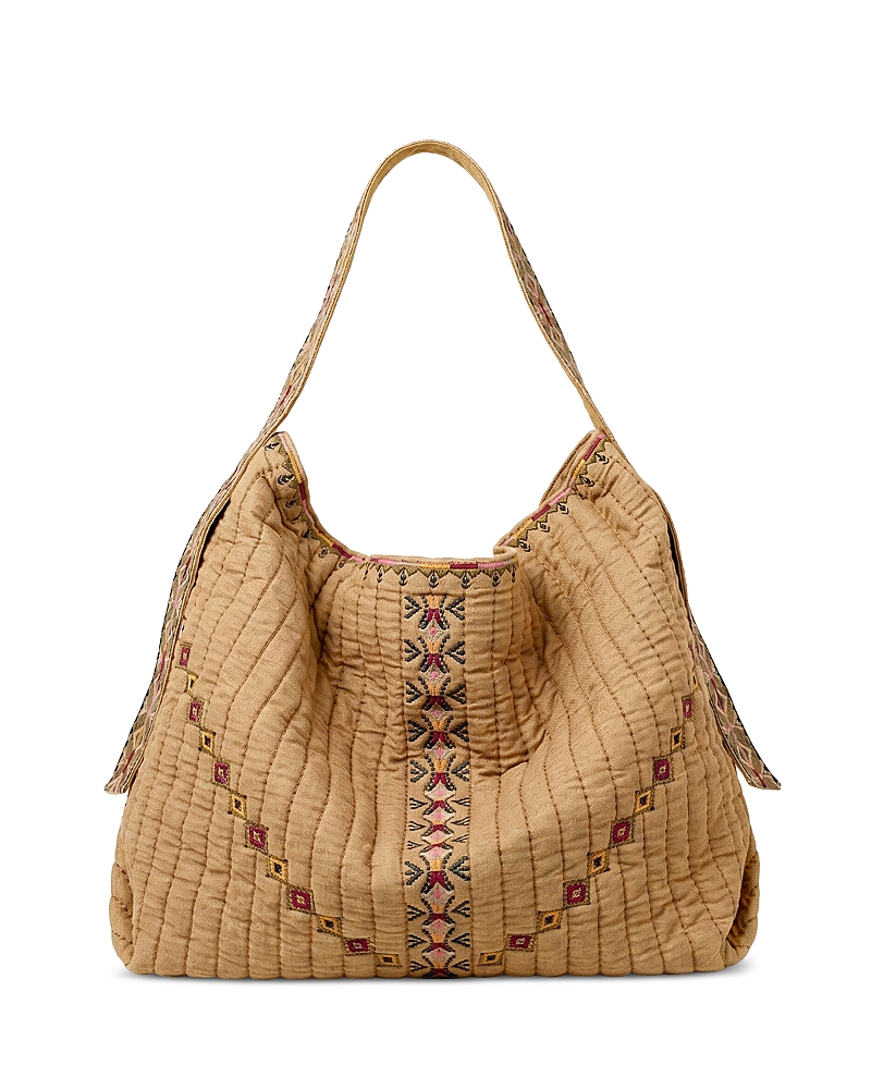 ba & sh Lenny Extra Large Embroidered Cotton Tote