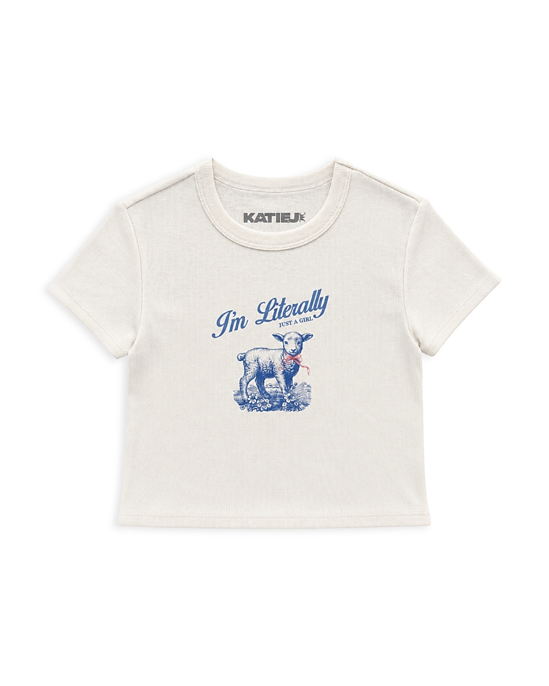 KatieJnyc Girls' Tween Lamb Graphic Tee - Big Kid