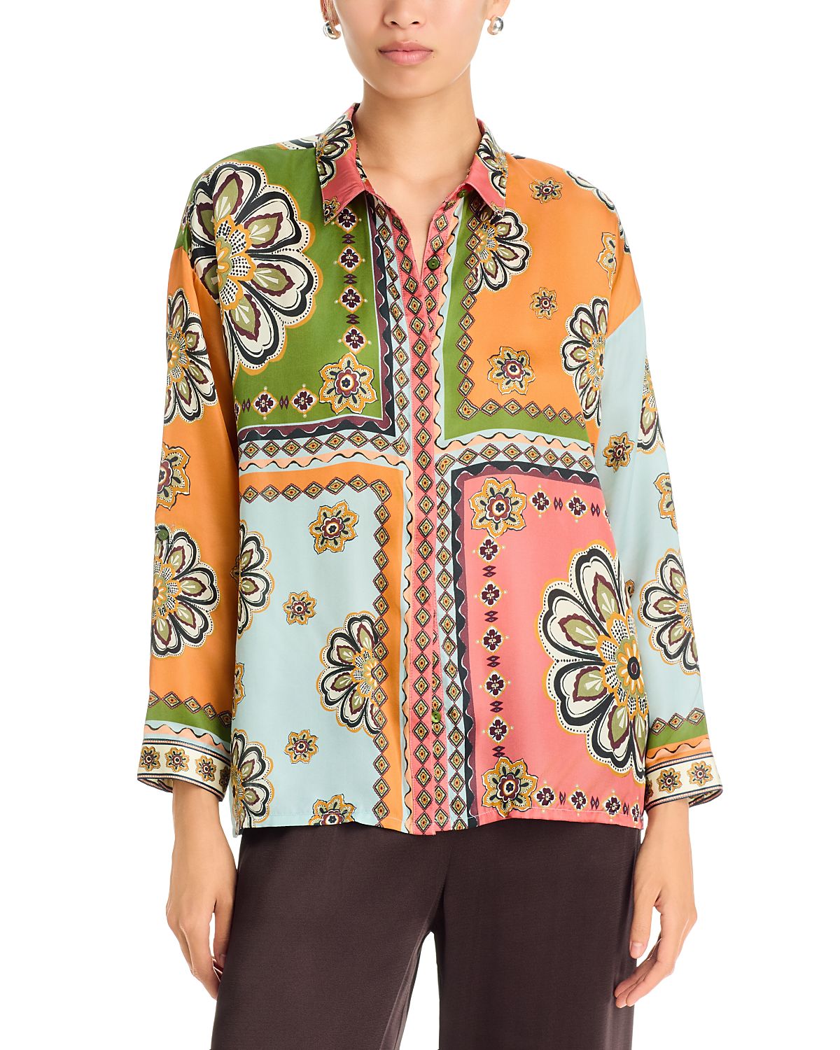 Johnny Was The Audrey Patchwork Print Shirt