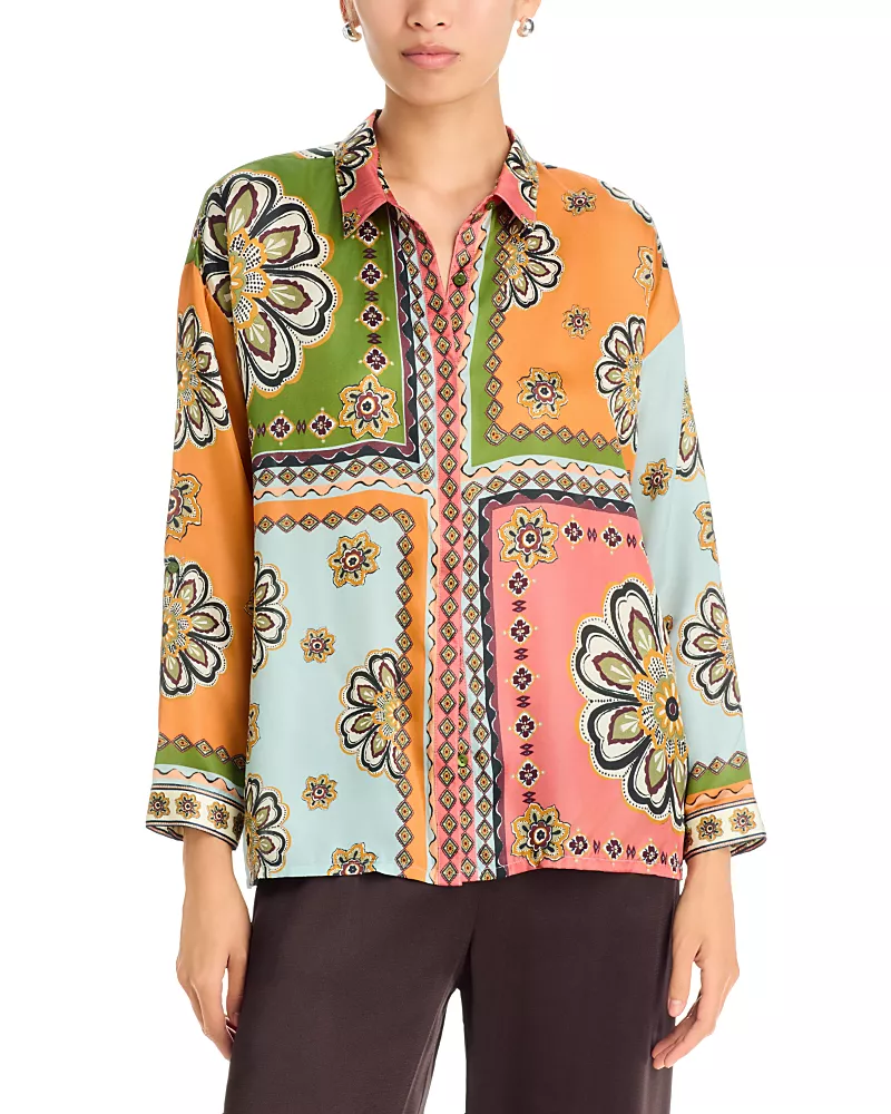 Johnny Was The Audrey Patchwork Print Shirt