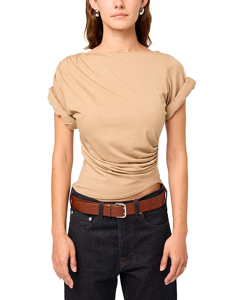 The Line By K Francine Pleated Short Sleeve Tee