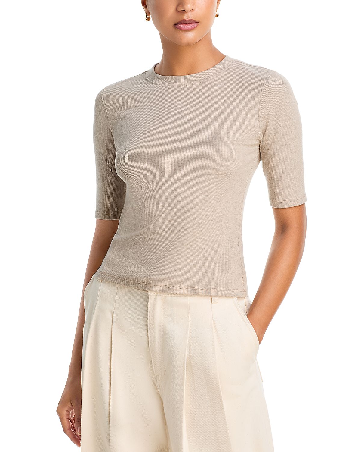 Frame The Heather Rib Crewneck Tee